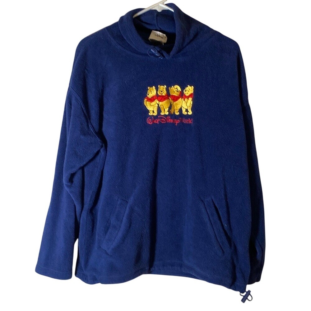 Disney Winnie the Pooh pullover turtle neck fleece Sweatshirt Women's Sz large